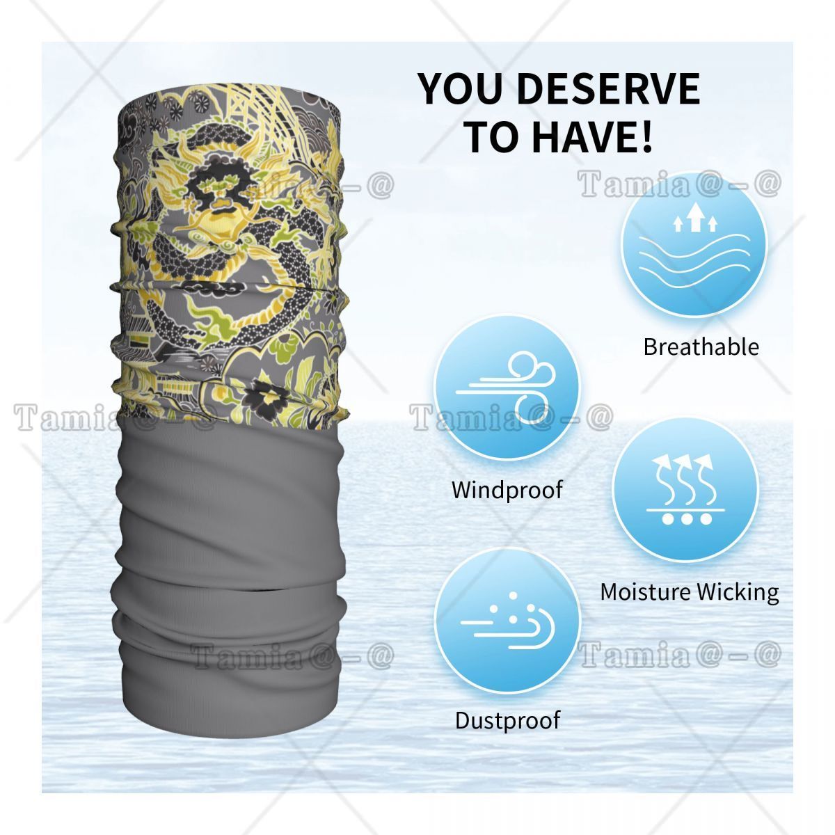 Custom Antique Chinoiserie Imp - Neck Warmer Tube ulasan dan harga