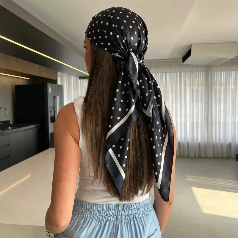 2026 New Dot Print Square Scar - Face Scarf Mask ulasan dan harga