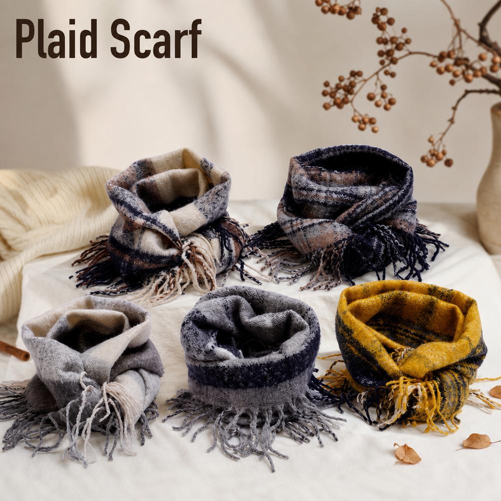 Thickened Scarf Soft Tassel Sh - Pashmina Wrap Large ulasan dan harga