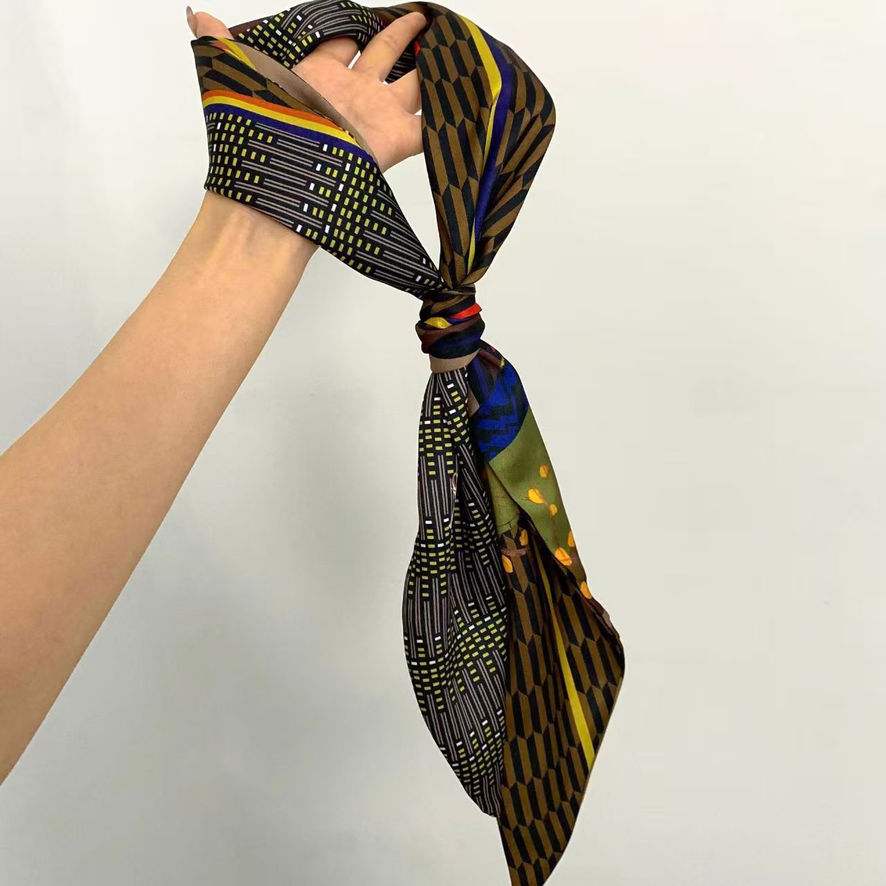 Luxury Print Long Hair Ribbon  - Ascot Neck Scarf ulasan dan harga