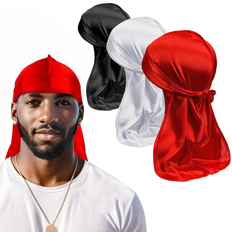 3PCS/LOT Men's Silky Durag Sho - Bandana Doo Rag ulasan dan harga