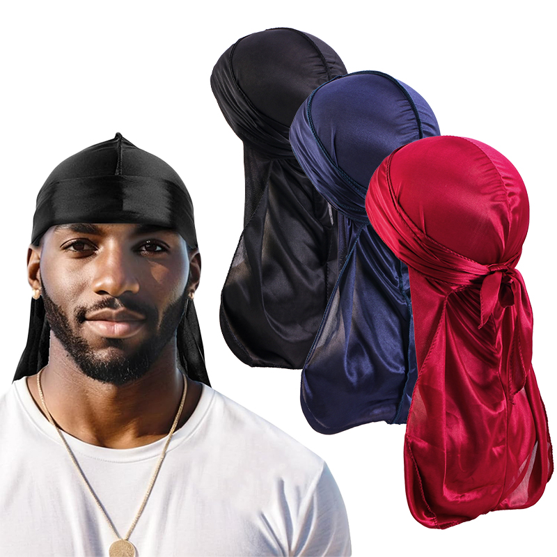 3PCS/LOT Men's Silky Durag Sho - Bandana Doo Rag ulasan dan harga