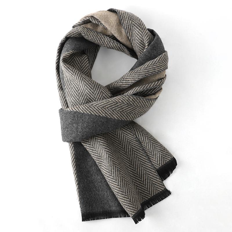 Luxury Winter Men Scarf Shawl  - Muffler Men Wool ulasan dan harga