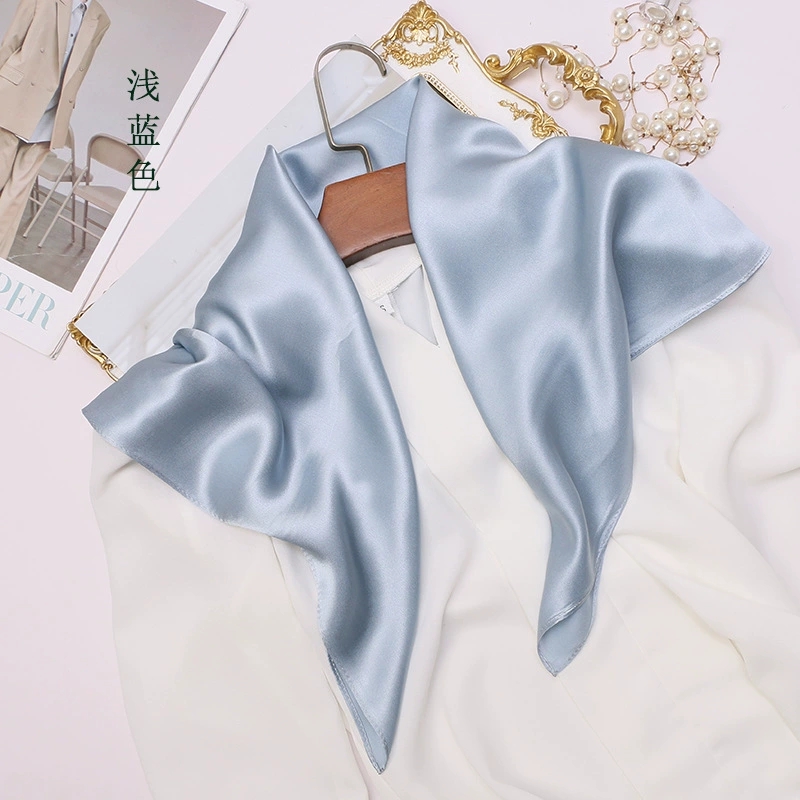 Spring & Summer Solid Color Mu - Silk Neck Scarf ulasan dan harga