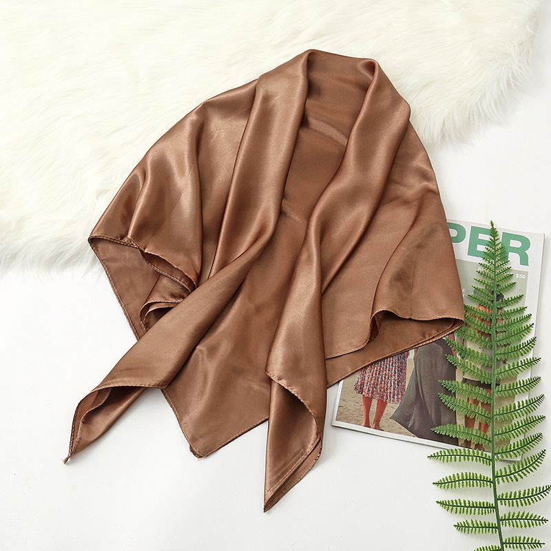 90cm Solid Colors Neckerchief  - Silk Neck Scarf ulasan dan harga